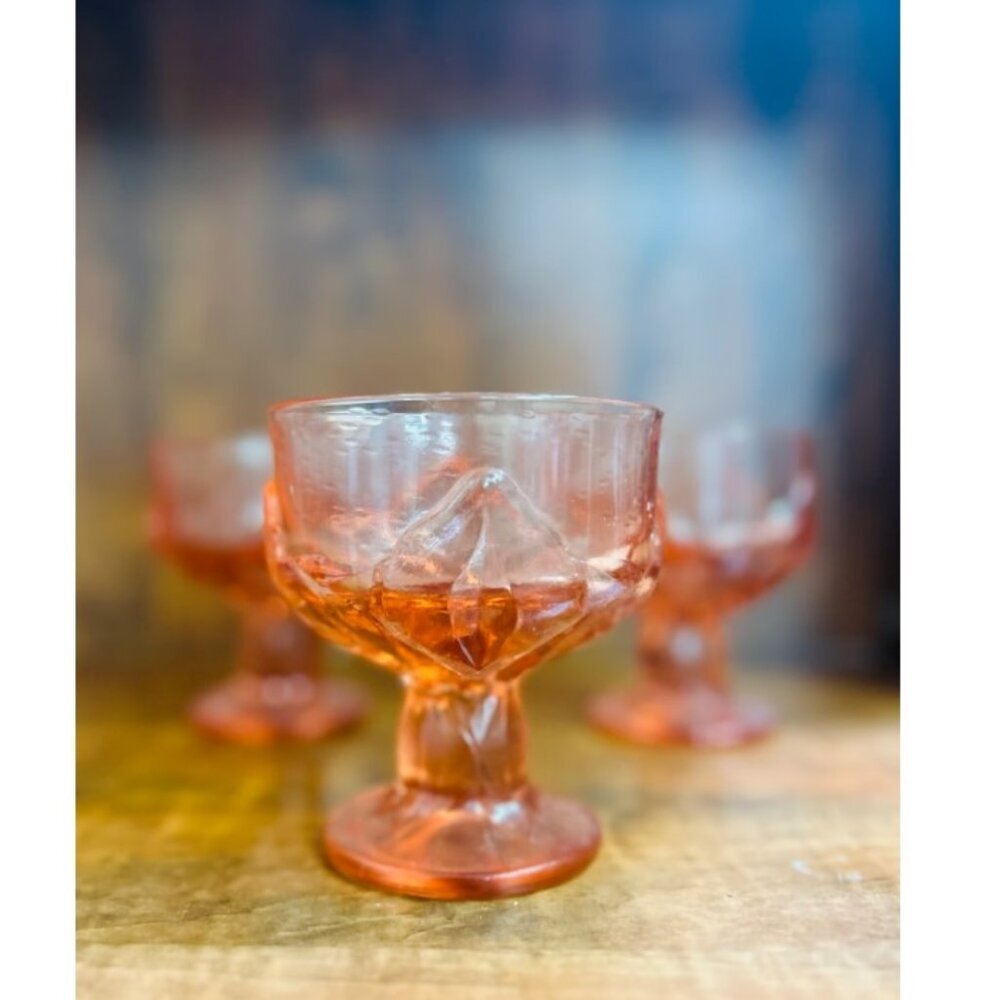 Vintage 5 Franciscan Cabaret Pink sherbet glass​